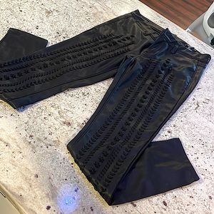 Blank NYC faux leather pants with braided detail 26